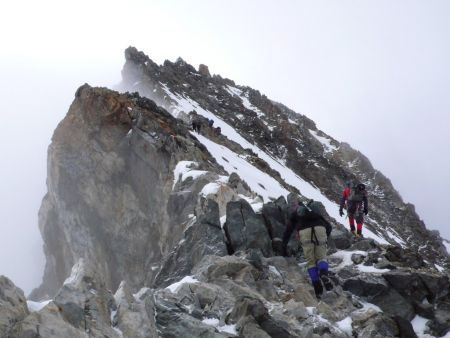 Aufstieg zum Finsteraarhorn, auf dem Gipfelgrat - Foto Clemens Pischel
