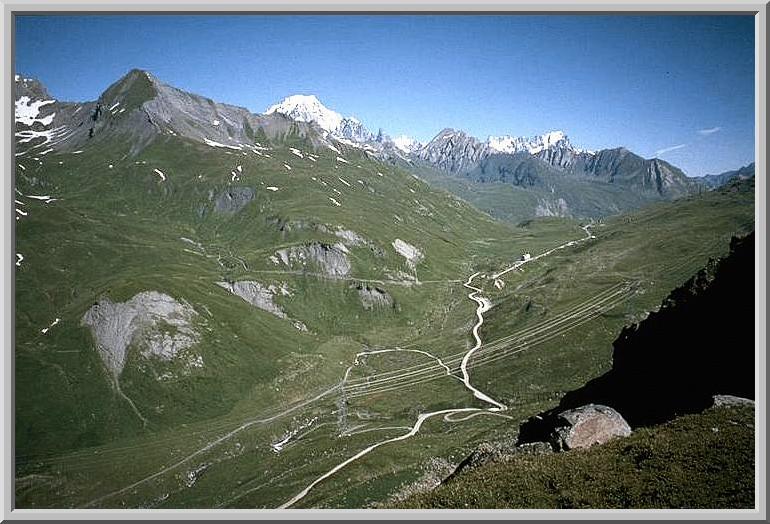 Von links - Lancebranlette, Mont Blanc, Grandes Jurasses